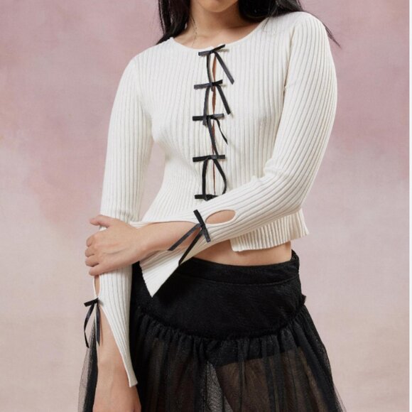 Kimchi Blue Peyton Bow Cardigan - Picture 3 of 3